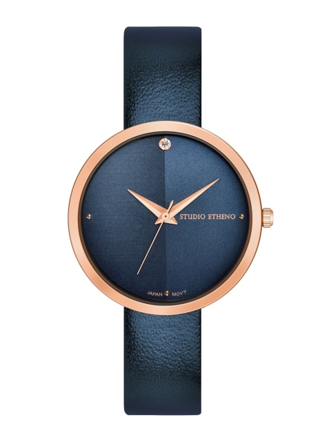 STUDIO ETHENO Women Blue Brass Embellished Dial & Blue Leather Straps Analogue Watch RP12-RG-BLU
STUDIO ETHENO Women Blue Brass Embellished Dial & Blue Leather Straps Analogue Watch RP12-RG-BLU