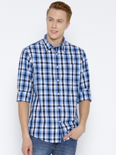 Arrow Sport Men Blue Slim Fit Checked Casual Shirt