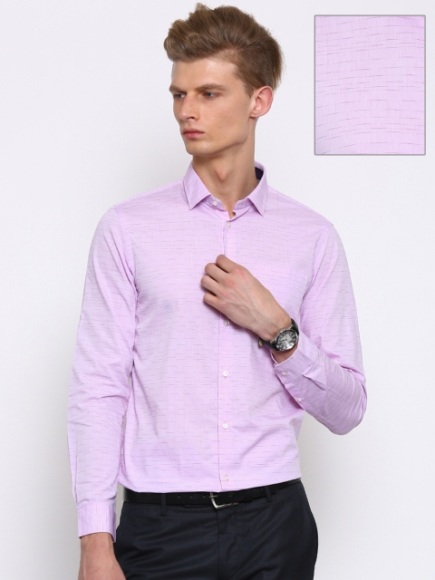 Arrow New York Men Pink Striped Slim Formal Shirt