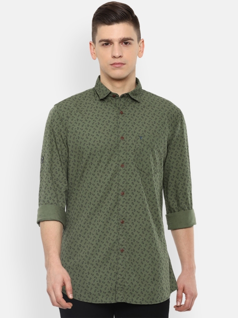 VAN HEUSEN DENIM LABS Men Olive Green Slim Fit Opaque Printed Pure Cotton Casual Shirt
VAN HEUSEN DENIM LABS Men Olive Green Slim Fit Opaque Printed Pure Cotton Casual Shirt