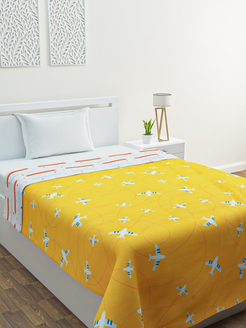 HOME AFFAIRS Yellow & Blue Conversational AC Room 210 GSM Single Bed Reversible Dohar
HOME AFFAIRS Yellow & Blue Conversational AC Room 210 GSM Single Bed Reversible Dohar