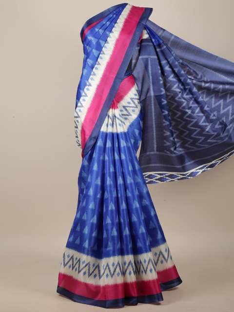 Pothys Blue & Pink Saree