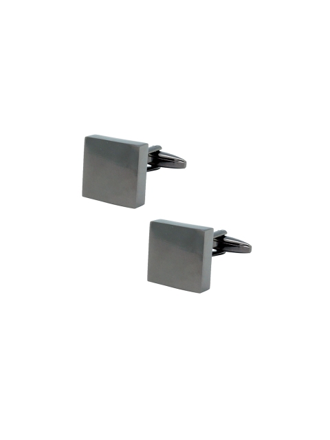 The Tie Hub Gunmetal-Toned Square Cufflinks, Metallic