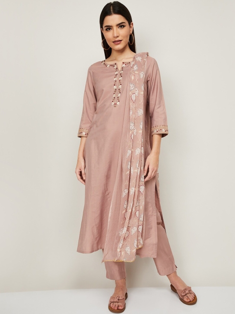 Melange by Lifestyle Women Pink Regular Thread Work Kurta with Trousers & With Dupatta
Melange by Lifestyle Women Pink Regular Thread Work Kurta with Trousers & With Dupatta