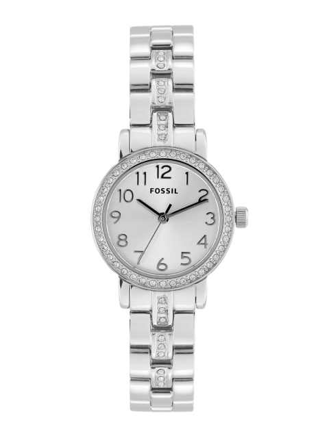 Fossil Women Silver-Toned Dial Analogue Watch BQ3370