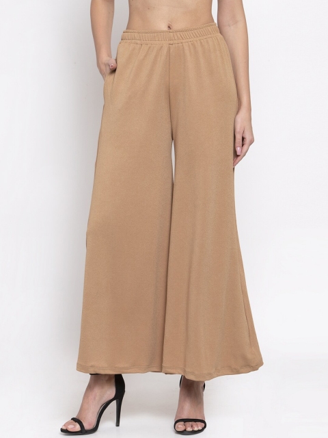 armure Women Beige Knitted Palazzos