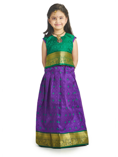 Rangapures BHARTIYA PARIDHAN Girls Purple & Green Printed Ready to Wear Lehenga Choli
Rangapures BHARTIYA PARIDHAN Girls Purple & Green Printed Ready to Wear Lehenga Choli