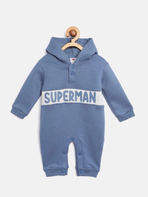 Moms Love Infant Boys Blue & Grey Melange Cotton Superman Print Hooded Winter Rompers
Moms Love Infant Boys Blue & Grey Melange Cotton Superman Print Hooded Winter Rompers