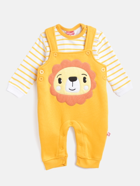 Fisher Price X Moms Love Infant Boys Yellow & White Pure Cotton T-shirt with Dungarees
Fisher Price X Moms Love Infant Boys Yellow & White Pure Cotton T-shirt with Dungarees