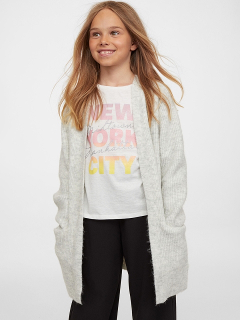 H&M Girls Grey Oversized Cardigan