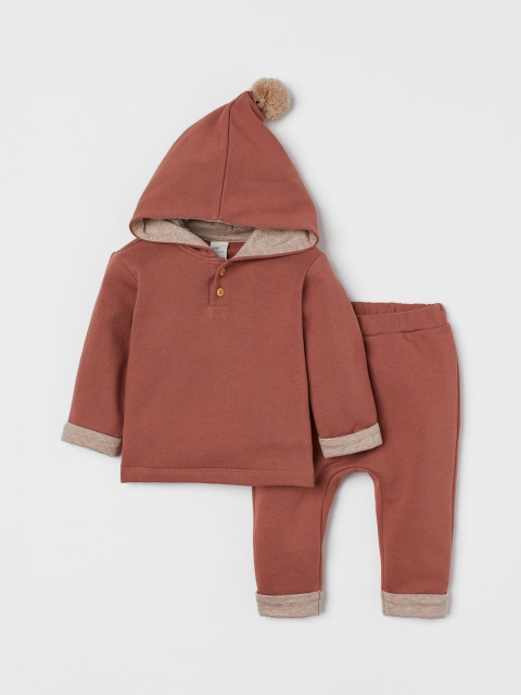 H&M Girls Brown Top & Trousers