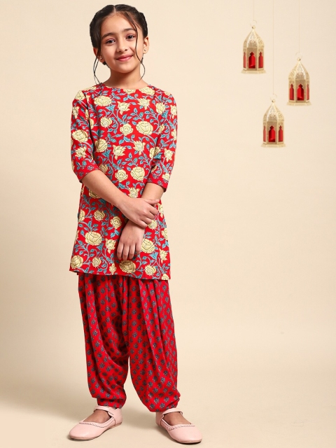 House of Pataudi Girls Red & Yellow Ethnic Motifs Printed Regular Rozana Kurta with Salwar
House of Pataudi Girls Red & Yellow Ethnic Motifs Printed Regular Rozana Kurta with Salwar