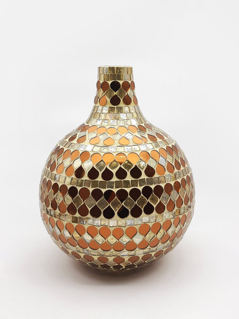 Home Centre Copper-Toned Glass Mosaic Vase
Home Centre Copper-Toned Glass Mosaic Vase