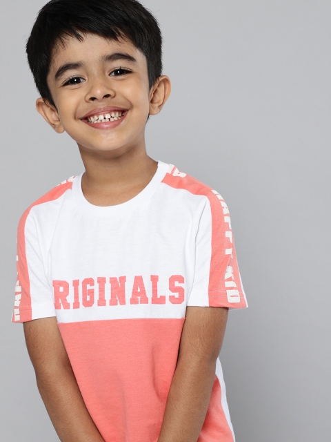 HERE&NOW Boys White & Coral Pink Typography Printed Round Neck Regular Cotton T-shirt
HERE&NOW Boys White & Coral Pink Typography Printed Round Neck Regular Cotton T-shirt