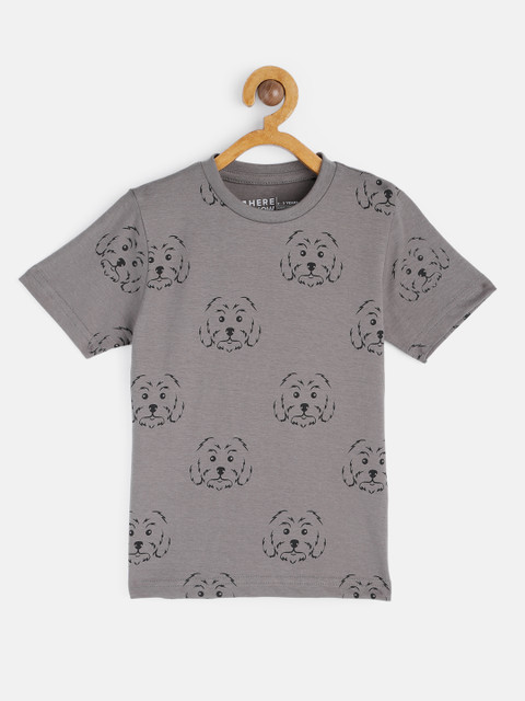 HERE&NOW Boys Charcoal Grey & Black Animal Printed Round Neck Regular Pure Cotton T-shirt
HERE&NOW Boys Charcoal Grey & Black Animal Printed Round Neck Regular Pure Cotton T-shirt