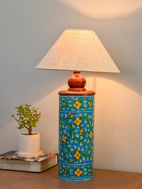 Neerja Green & Turquoise Blue Hand-Painted Ceramic Traditional Table Lamp without Shade
Neerja Green & Turquoise Blue Hand-Painted Ceramic Traditional Table Lamp without Shade