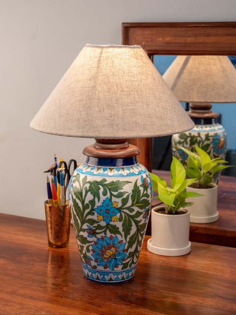 Neerja Green & Blue Printed Ceramic Hand-Painted Traditional Table Lamp without Shade
Neerja Green & Blue Printed Ceramic Hand-Painted Traditional Table Lamp without Shade