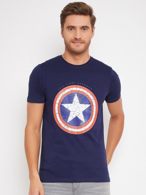 Marvel by Wear Your Mind Men Navy Blue Red Captain America Printed Pure Cotton T-shirt
Marvel by Wear Your Mind Men Navy Blue Red Captain America Printed Pure Cotton T-shirt