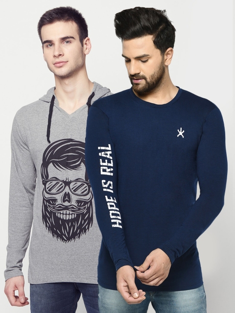 ELEGANCE Men Pack Of 2 T-shirts, Multi