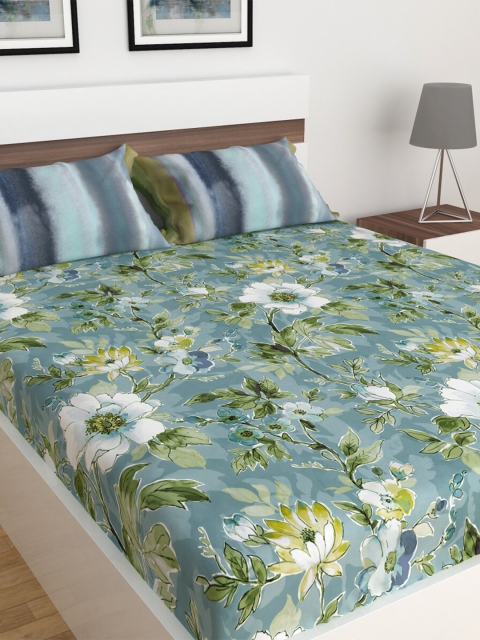 Home Centre Turquoise Blue & White Floral 180 TC Queen Bedsheet with 2 Pillow Covers
Home Centre Turquoise Blue & White Floral 180 TC Queen Bedsheet with 2 Pillow Covers