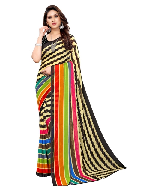 KALINI Multicoloured Striped Saree, Multi