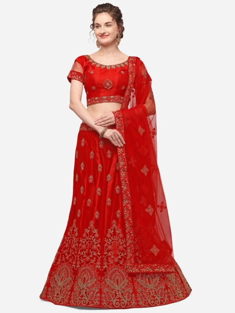 V SALES Red Embroidered Thread Work Semi-Stitched Lehenga & Unstitched Choli With Dupatta
V SALES Red Embroidered Thread Work Semi-Stitched Lehenga & Unstitched Choli With Dupatta