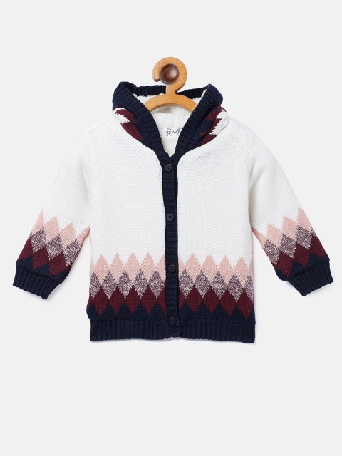 JWAAQ Unisex Kids Multicolour Pure Cotton Self Designed Hooded Front-Open Cardigan Sweater, Multi
JWAAQ Unisex Kids Multicolour Pure Cotton Self Designed Hooded Front-Open Cardigan Sweater, Multi