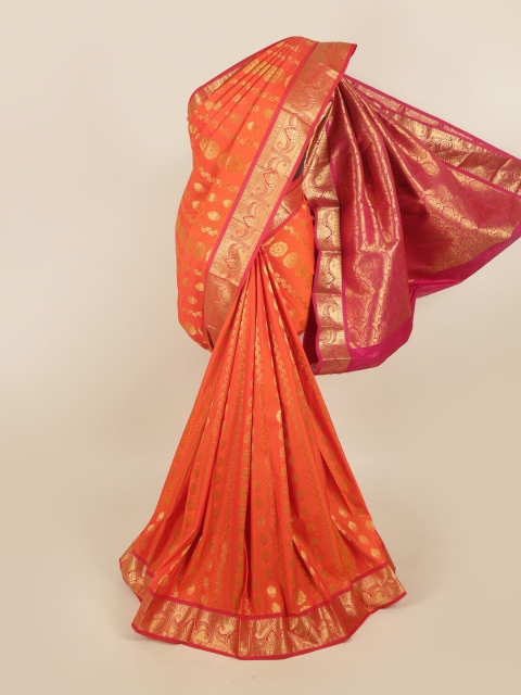Pothys Women Orange Woven Design