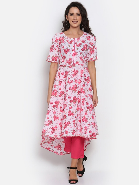 MARC LOUIS Women White & Pink Floral Printed Regular Pure Cotton Kurta With Trousers
MARC LOUIS Women White & Pink Floral Printed Regular Pure Cotton Kurta With Trousers