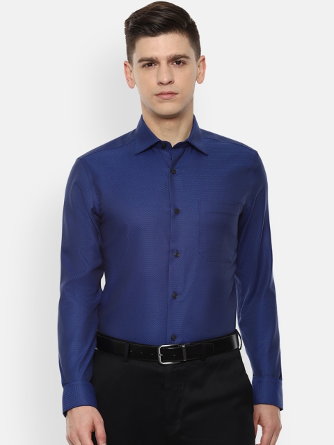 Louis Philippe Permapress Men Navy Blue & Black Opaque Printed Pure Cotton Formal Shirt
Louis Philippe Permapress Men Navy Blue & Black Opaque Printed Pure Cotton Formal Shirt