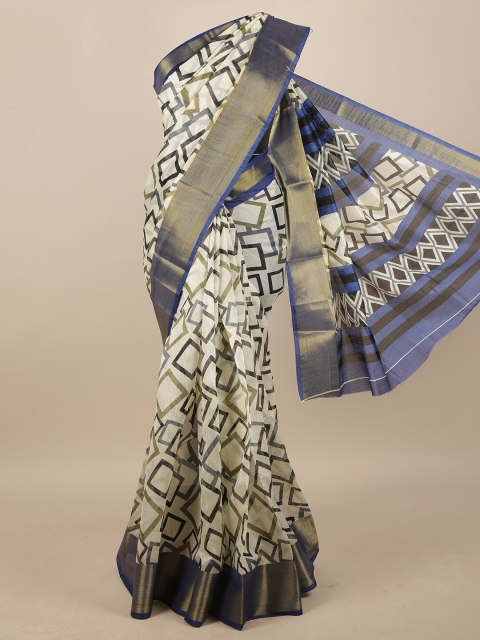 Pothys Women Cream Printed