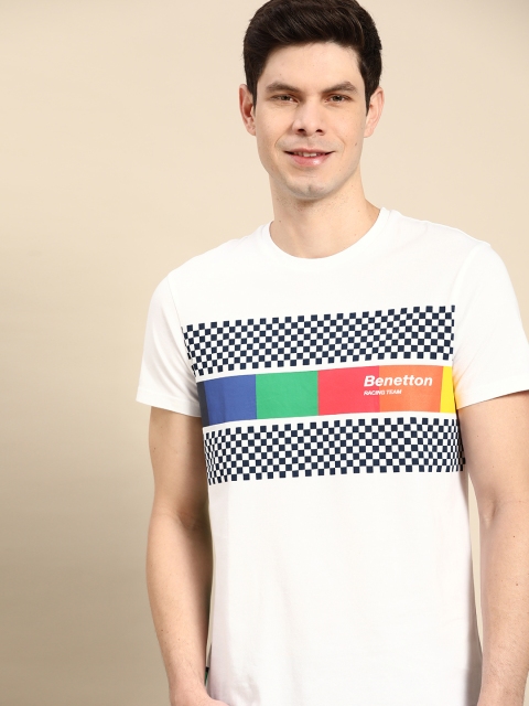 United Colors of Benetton Men White Black Brand Logo Printed Cotton Pure Cotton T-shirt
United Colors of Benetton Men White Black Brand Logo Printed Cotton Pure Cotton T-shirt