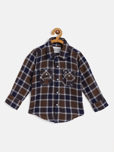 Gini and Jony Boys Olive Brown & Navy Blue Pure Cotton Tartan Checked Casual Flannel Shirt
Gini and Jony Boys Olive Brown & Navy Blue Pure Cotton Tartan Checked Casual Flannel Shirt