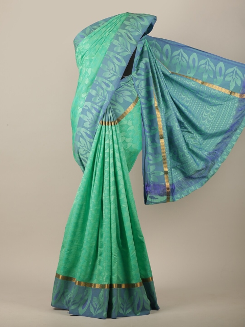 Pothys Green Floral Art Silk Saree