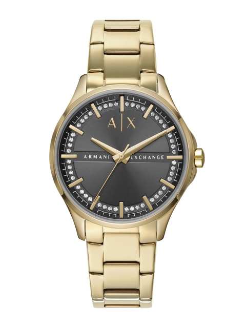 Armani Exchange Gold-Toned & Grey Embellished Dial & Bracelet Style Straps Analogue Watch
Armani Exchange Gold-Toned & Grey Embellished Dial & Bracelet Style Straps Analogue Watch
