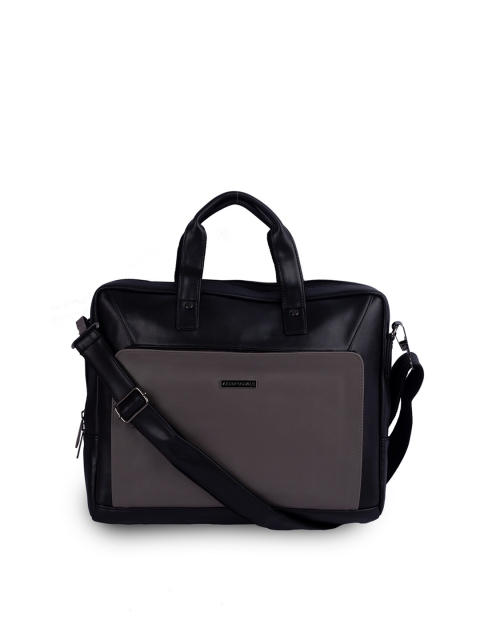 Aeropostale Unisex Black PU Laptop Bag