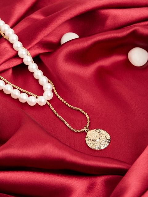 Lilly & sparkle Gold-Plated Layered Intertwined With Pearl Studded Necklace
Lilly & sparkle Gold-Plated Layered Intertwined With Pearl Studded Necklace