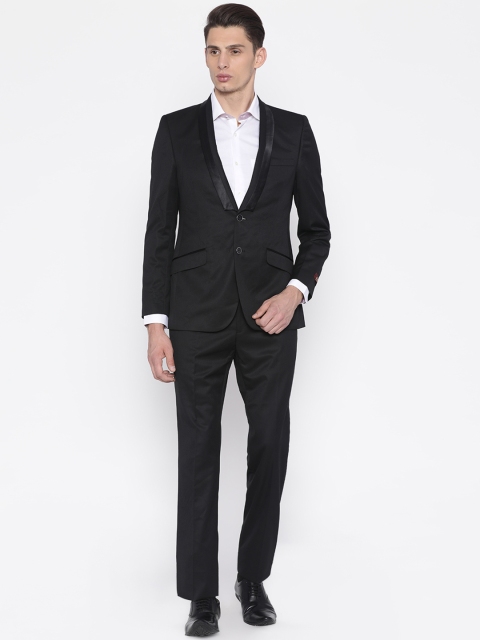 Raymond Black Contemporary Fit Single-Breasted Formal Suit