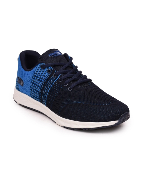 Liberty Men Navy Blue Mesh Cushioned Footbed Running Non-Marking Shoes