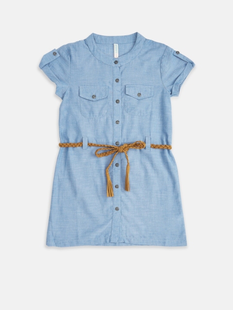 Pantaloons Junior Blue Shirt Style Top