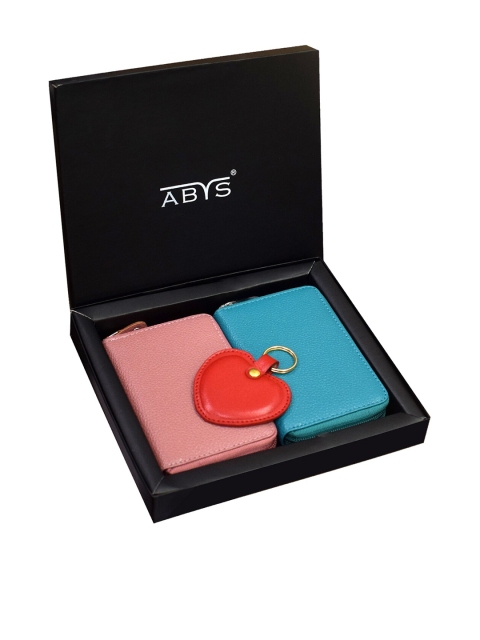 ABYS Unisex Set of 2 Pink & Turquoise Blue Set of 2 Textured Leather Zip Around Wallet
ABYS Unisex Set of 2 Pink & Turquoise Blue Set of 2 Textured Leather Zip Around Wallet