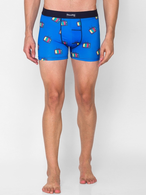 Smugglerz Men Blue Printed Trunk