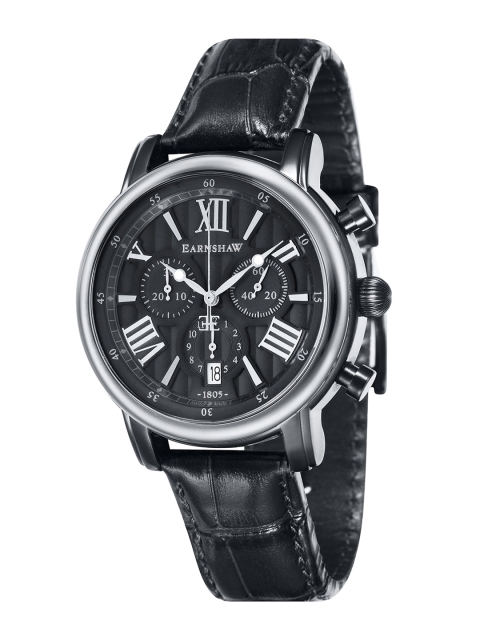 EARNSHAW Men Grey Dial & Black Leather Textured Straps Analogue Chronograph Watch ES-0016-07
EARNSHAW Men Grey Dial & Black Leather Textured Straps Analogue Chronograph Watch ES-0016-07