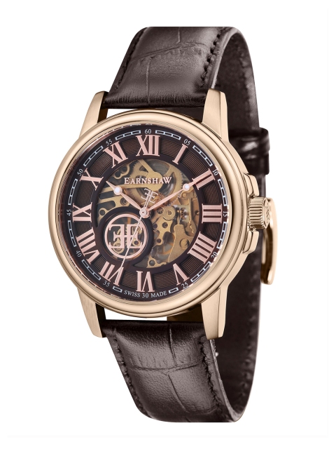 EARNSHAW Men Brown Skeleton Dial & Brown Analogue Automatic Powered Watch ES-0028-04
EARNSHAW Men Brown Skeleton Dial & Brown Analogue Automatic Powered Watch ES-0028-04