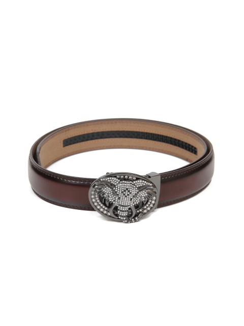 Calvadoss Men Brown Textured Belt