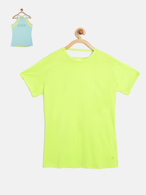 HRX By Hrithik Roshan U-17 Girls Pack of 2 Rapid-Dry Running Tshirts, Fluorescent green
HRX By Hrithik Roshan U-17 Girls Pack of 2 Rapid-Dry Running Tshirts, Fluorescent green