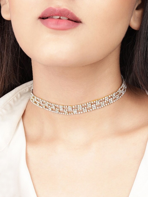 TOKYO TALKIES X rubans FASHION ACCESSORIES Women Gold Toned Handcrafted Zircon Necklace
TOKYO TALKIES X rubans FASHION ACCESSORIES Women Gold Toned Handcrafted Zircon Necklace
