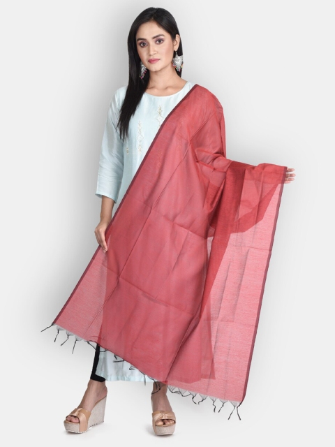 Sanwara Maroon Pure Silk Dupatta