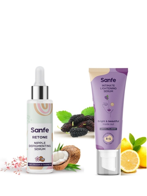 Sanfe Lemon & Mulberry Intimate Lightening Serum With Retone Nipple Depigmenting Serum, Purple
Sanfe Lemon & Mulberry Intimate Lightening Serum With Retone Nipple Depigmenting Serum, Purple