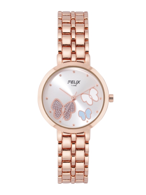 FELIX Women Silver-Toned Dial & Stainless Steel Bracelet Style Analogue Watch F90529LCWH, Rose gold
FELIX Women Silver-Toned Dial & Stainless Steel Bracelet Style Analogue Watch F90529LCWH, Rose gold